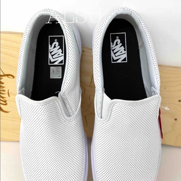 VANS Classic Slip On Perforation Leather White W - Picture 6 of 8